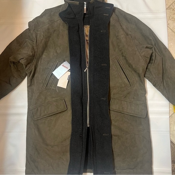 SALE 1/2 OFF Overcoat Top Coat Virgin Wool Cashmere Blend ERES NWT 44R Chestnut - Picture 8 of 16